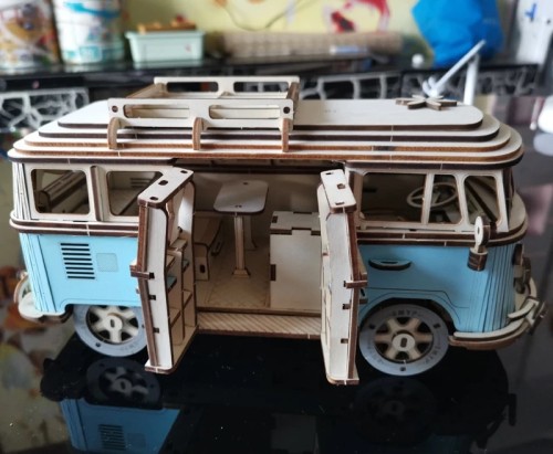Puzzle 3D drewniane model samochodu Volkswagen VW T1 