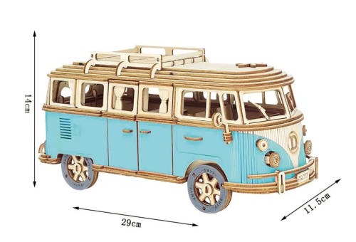 Puzzle 3D drewniane model samochodu Volkswagen VW T1 