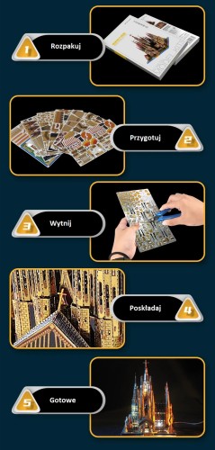 Puzzle Metalowa 3D Sagrada Familia Hiszpania