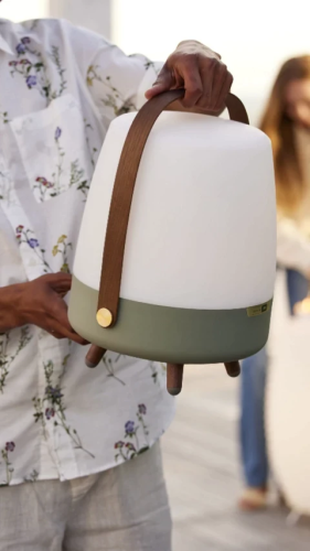 Kooduu - Lampa LED Lite-up Play 2.0 z wbudowanym głośnikiem Bluetooth (sound by JBL), Oliwkowa