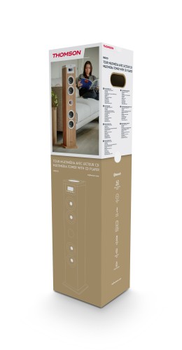 Thomson DS121CD - wieża multimedialna z CD, Bluetooth, USB, FM
