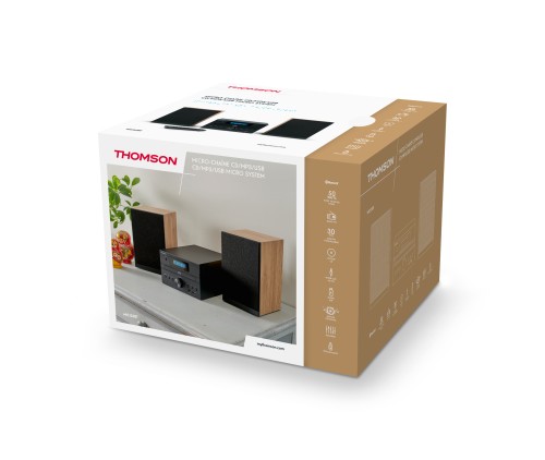 Thomson MIC123BT - mikrowieża z Bluetooth, CD, USB, FM