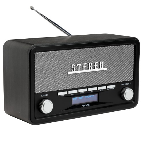 Denver DAB-18DARKGREY - Retro radio ciemnoszare