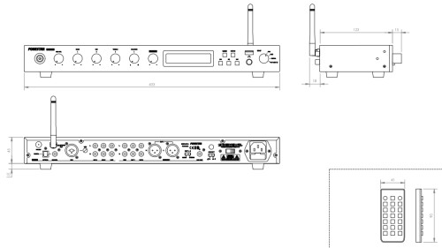 Fonestar MIXPLAY-1 - Profesjonalny odtwarzacz (jednostka sterująca) - FM / USB / MP3 / Bluetooth