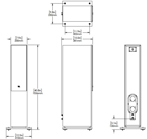 JBL STAGE 2 260F ESPRESSO KOLUMNA PODŁOGOWA