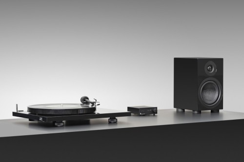 Gramofon Pro-Ject E1 PHONO  + OM5e , z wbudowanym przedwzmacniaczem, czarny
