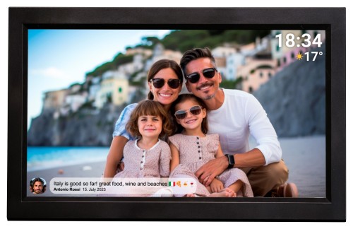 Cyfrowa Ramka na zdjęcia FRAMEO Wi-Fi Ekran dotykowy IPS 15,6\ 16GB Denver PFF-1503BLACK