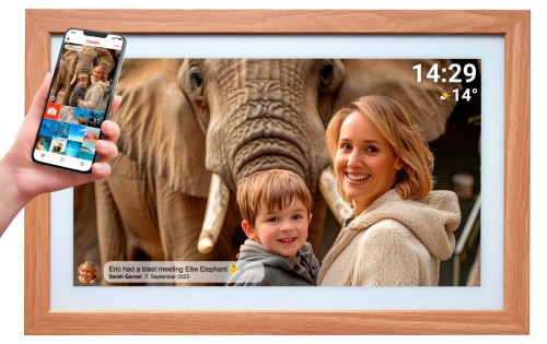 Cyfrowa Ramka na zdjęcia FRAMEO Wi-Fi Ekran dotykowy IPS 21,5” 32GB Denver PFF-2162LW
