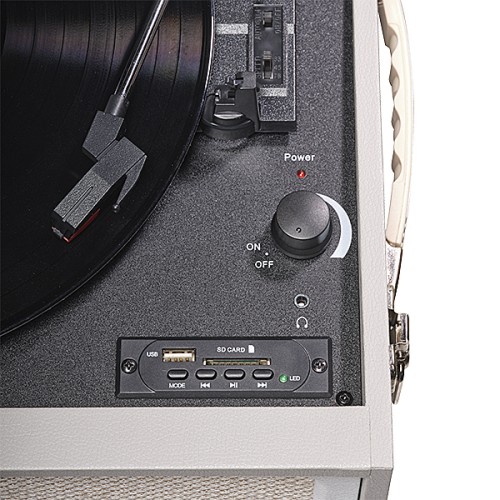 Denver VPR-250 - gramofon z głośnikami, radiem FM, Bluetooth i USB