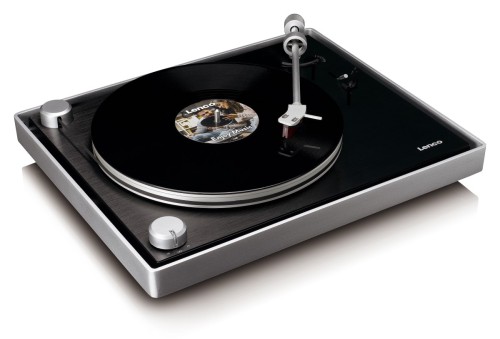 Lenco L-455BK - gramofon z aluminiową obudową i wkładką 2M RED
