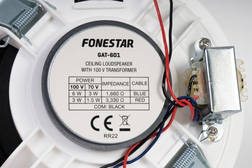 Fonestar GAT-601 - 100V Głośnik sufitowy 6,5\'\' biały