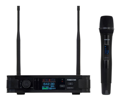 Fonestar SONAIR-PRO-1M - Ręczny bezprzewodowy mikrofon UHF o doskonałej jakości dźwięku
