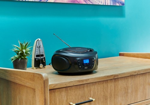 Bigben CD62NUSBBT - przenośny odtwarzacz CD/MP3, USB z radiem FM i Bluetooth, czarny
