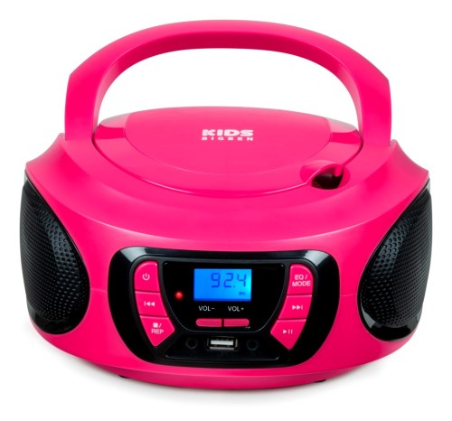 Bigben CD62RSUSBBT - przenośny odtwarzacz CD/MP3, USB z radiem FM i Bluetooth, różowy