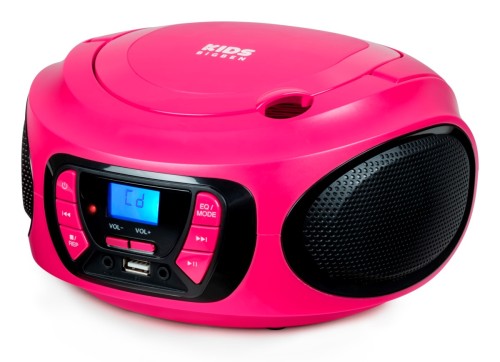Bigben CD62RSUSBBT - przenośny odtwarzacz CD/MP3, USB z radiem FM i Bluetooth, różowy