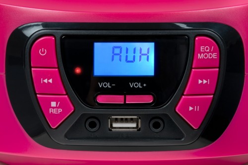 Bigben CD62RSUSBBT - przenośny odtwarzacz CD/MP3, USB z radiem FM i Bluetooth, różowy