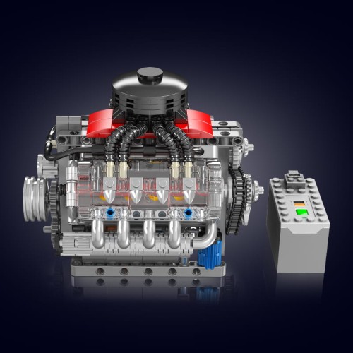 Zestaw klocków konstrukcyjnych Mould KING 10171 Silnik LSX454 V8 ENGINE | 487 EL.