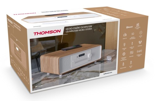 Thomson MIC301IBT - mikro system z radiem FM CD/MP3/USB i Bluetooth - biały