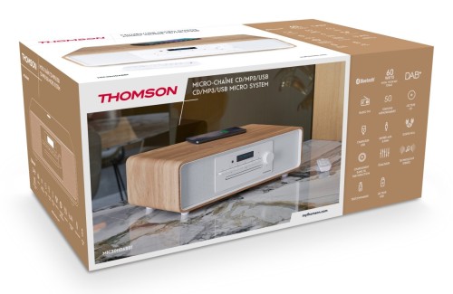 Thomson MIC301IDABBT - mikro system z CD/MP3/USB FM/DAB+ i Bluetooth - biały