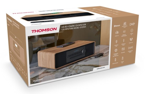 Thomson MIC300IDABBT - mikro system z CD/MP3/USB FM/DAB+ i Bluetooth - czarny