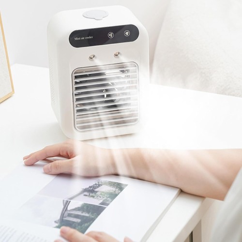 Przenośny klimatyzator akumulatorowy mini wentylator, bezprzewodowy do domu, biura i pokoju