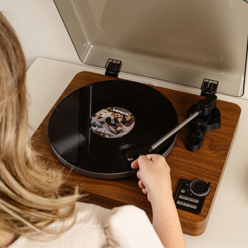 Gramofon Lenco LBTA-165WD BT automatyczny z wbudowanym przedwzmacniaczem i Bluetooth