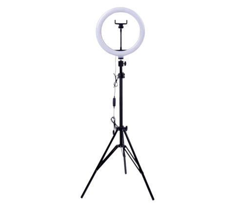 LAMPA PIERŚCIENIOWA 26cm LED RING 3 TRYBY STATYW + PILOT BLUETOOTH