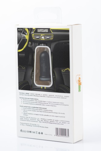 Ład. sam.  2.1A 2 USB czarna CA01 Callme 