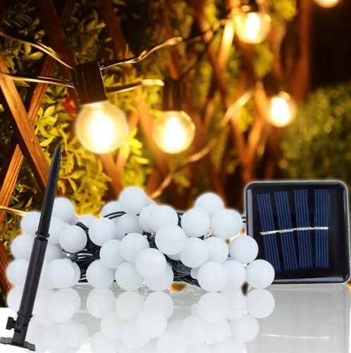 Girlanda świetlna solarna 7m 50x kulki białe