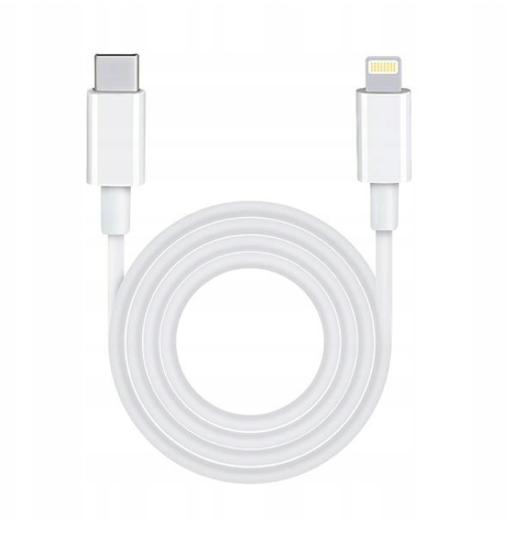 Kabel lightning- typ C biały 1m 20W