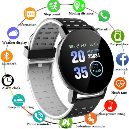 Smart Band 119 Plus czarno-biały