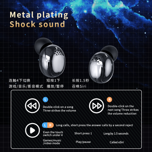 Słuchawki bluetooth YD04 czarne