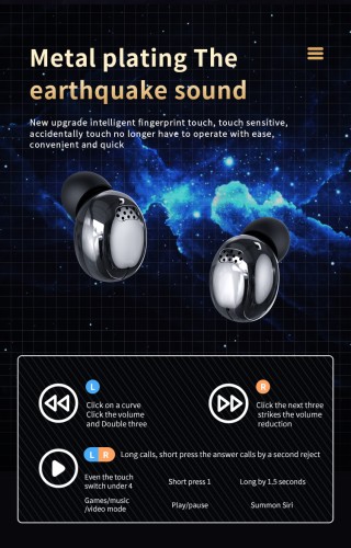 Słuchawki bluetooth YD04 czarne