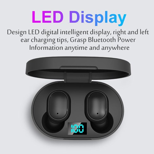 Słuchawki bluetooth E6s czarny