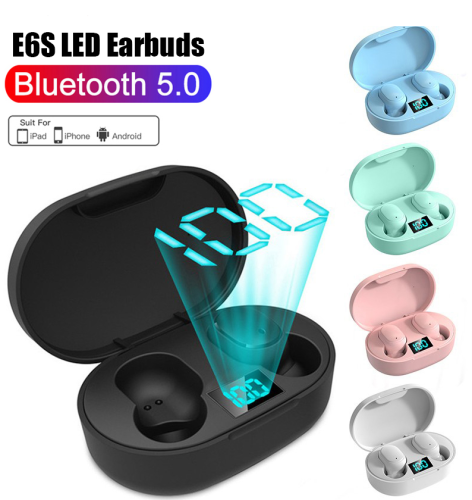 Słuchawki bluetooth E6s różowy