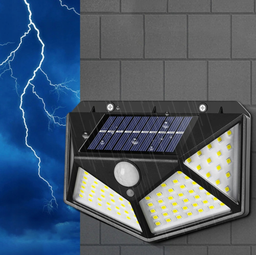 LAMPA SOLARNA 100 LED Z CZUJNIKIEM RUCHU I ZMIERZCHU