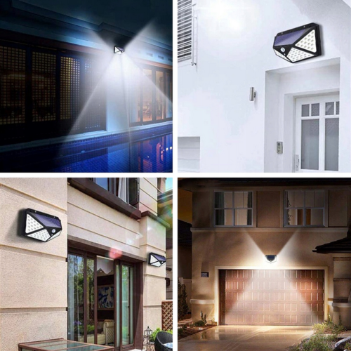LAMPA SOLARNA 100 LED Z CZUJNIKIEM RUCHU I ZMIERZCHU