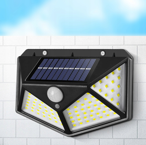 LAMPA SOLARNA 100 LED Z CZUJNIKIEM RUCHU I ZMIERZCHU