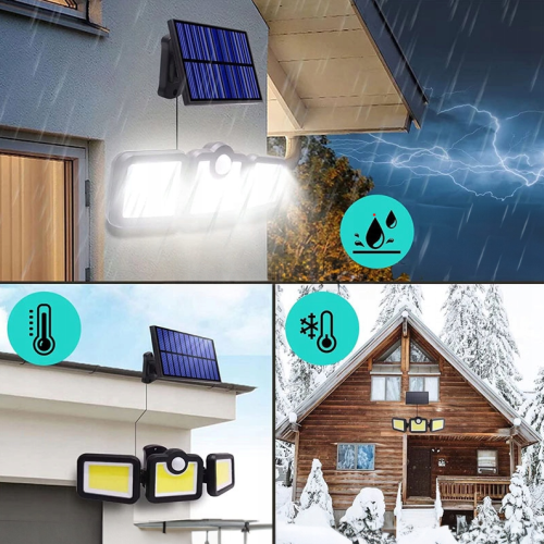 LAMPA SOLARNA 3w1 z czujnikiem ruchu i zmierzchu panel słoneczny na kabel LS6