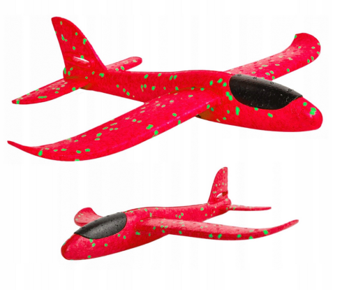 Samolot styropianowy 48cm czerwony