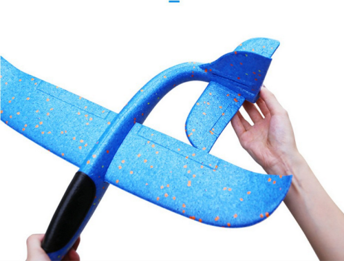 Samolot styropianowy 48cm niebieski