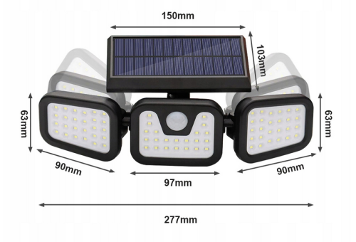 LAMPA SOLARNA 3w1 z czujnikiem ruchu i zmierzchu