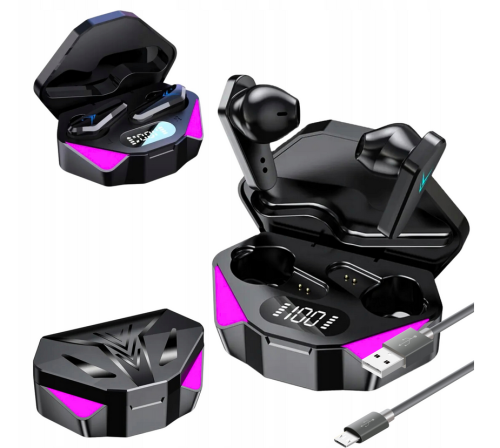 Słuchawki bluetooth gamingowe X15 czarne