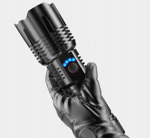 MOCNA LATARKA TAKTYCZNA LED XHP50 - ZOOM