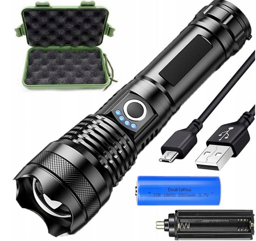 MOCNA LATARKA TAKTYCZNA LED XHP50 - ZOOM