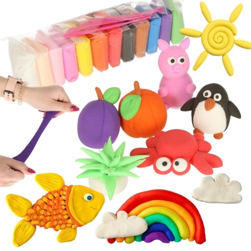 MASA PLASTYCZNA MAGICZNA PIANKOLINA  PLASTELINA GLINA 36szt.
