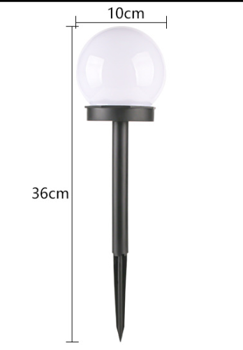 Ogrodowa Lampa Solarna Biała LED Solar Kula 10cm (Zestaw 3 Sztuki)
