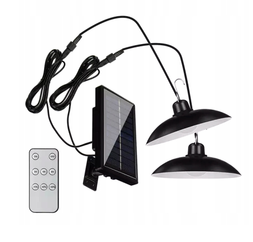 Żyrandol solarny LED podwójny 14,8x6.4cm