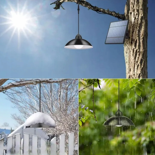 Żyrandol solarny LED podwójny 14,8x6.4cm