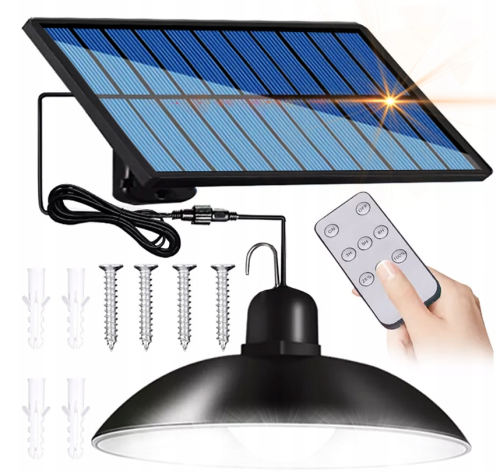 Żyrandol solarny LED pojedyn 14,8x6.4cm